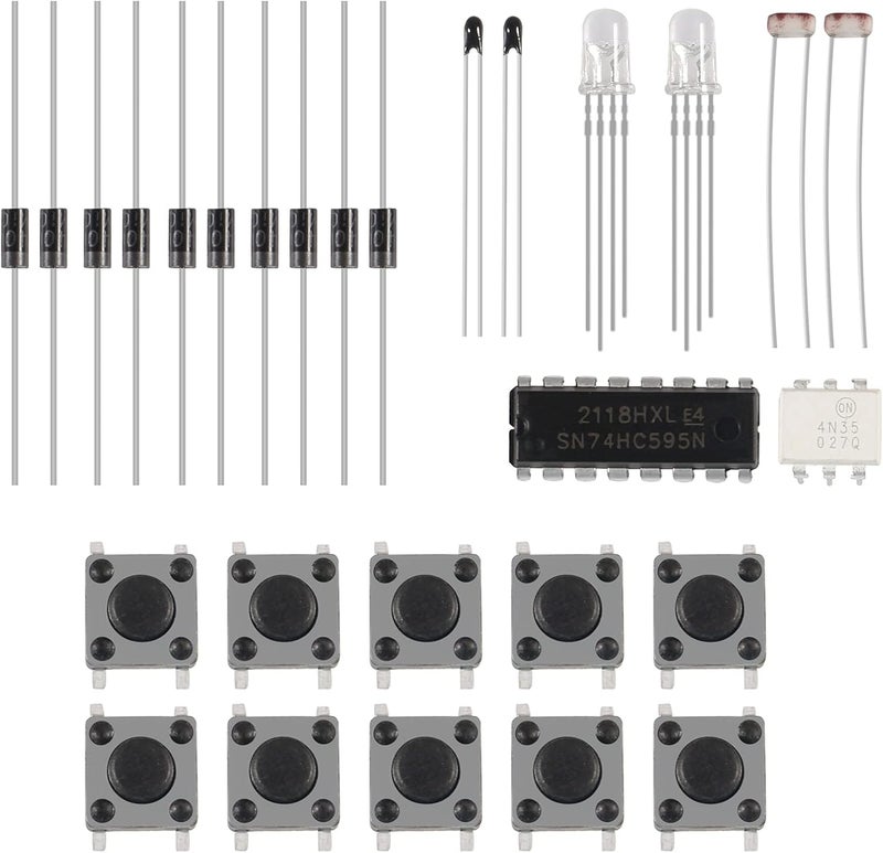 AiTrip NewElectronics Component Fun Kit w/Power Supply Module, Jumper Wire, 830 tie-Points Breadboard, Precision Potentiometer,Resistor Compatible with Arduino, Raspberry Pi, STM32 - Image 4
